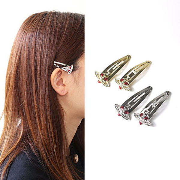 Vivienne Westwood ヘアクリップ 2個セット クリスタル 6703000G