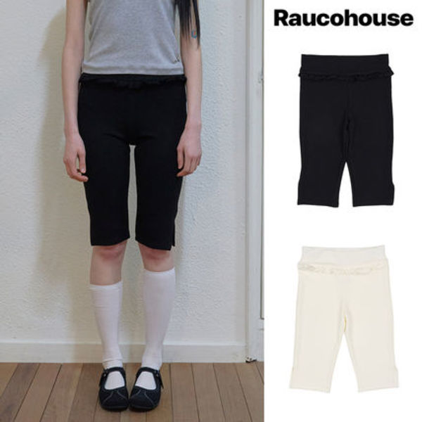 【Raucohouse】Olenna frill capri leggings shorts