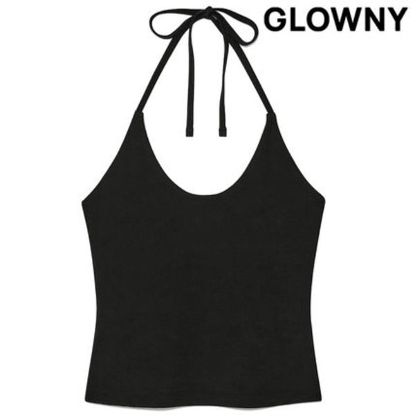 ★GLOWNY★AIR HALTER NECK TANK (BLACK)★正規品/韓国直送料込