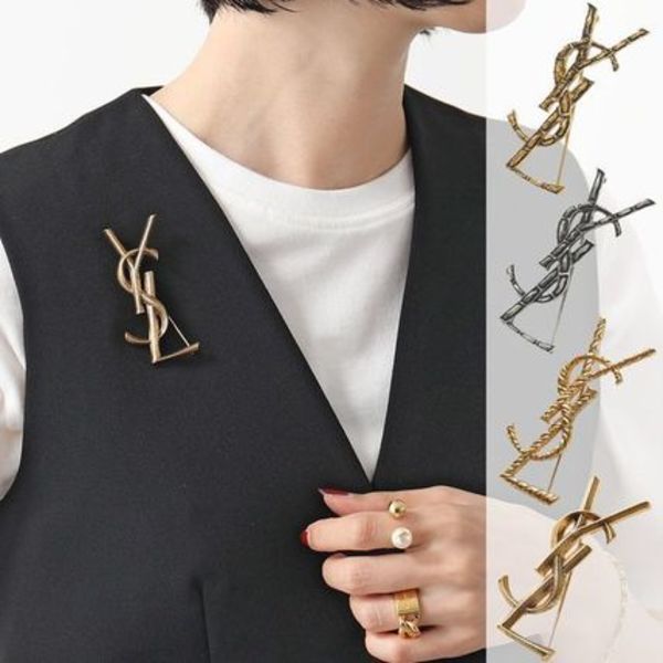 SAINT LAURENT ブローチ 470371 Y1500 OPYUM ピンバッチ