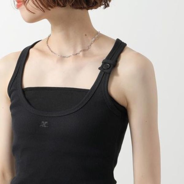 Courreges タンクトップ BUCKLE 90S RIB 125JDE123JS0194