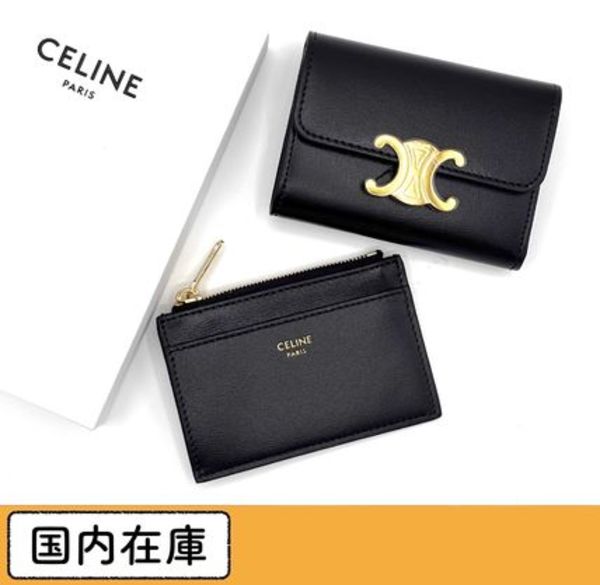 CELINE セリーヌ トリオンフ 折りたたみ財布 (カーフスキン)