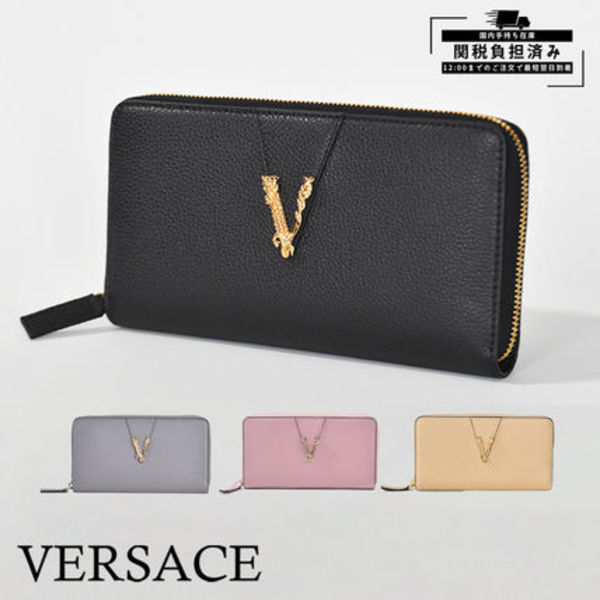 【国内発送】ヴェルサーチ 長財布 ラウンドファスナー VERSACE