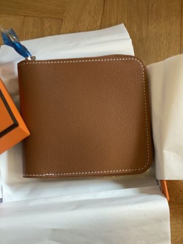 Hermes☆ジップアンゴー Zip En Go 二つ折り財布 ゴールドパリ発