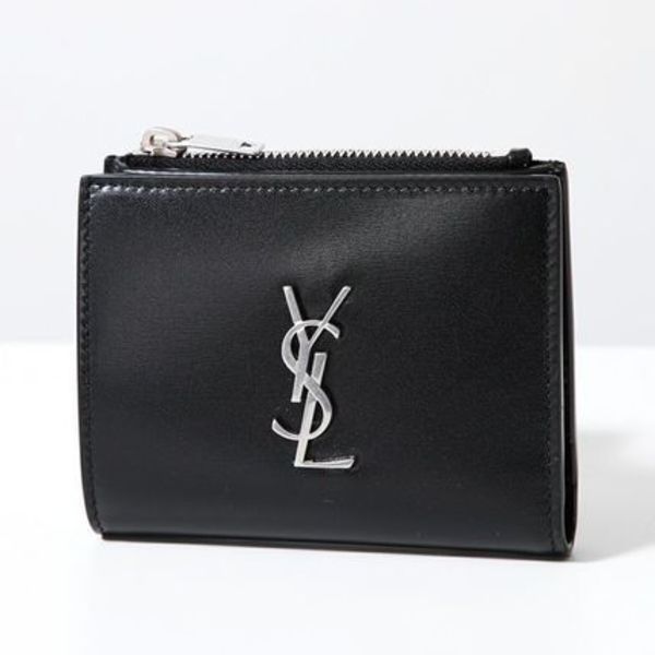 SAINT LAURENT 二つ折り財布 575726 0SX0E カサンドラロゴ