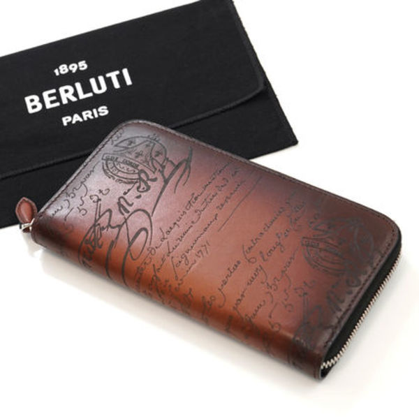 【新品同様】BERLUTI 完璧なダブルスタンプ 長財布 イタウバ