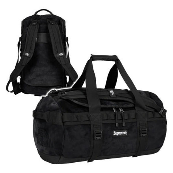 【Supreme】TNF Suede Base Camp Duffle Bagブラック【se1213r】