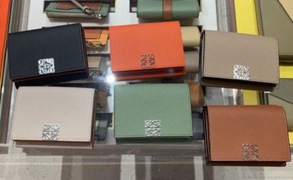 LOEWE   Anagram trifold 6 cc wallet