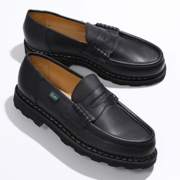 ◆パラブーツ 099412 REIMS チロリアンシューズ NOIR-LISNOIR