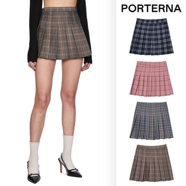 【PORTERNA】Bebe Check Short Skirt