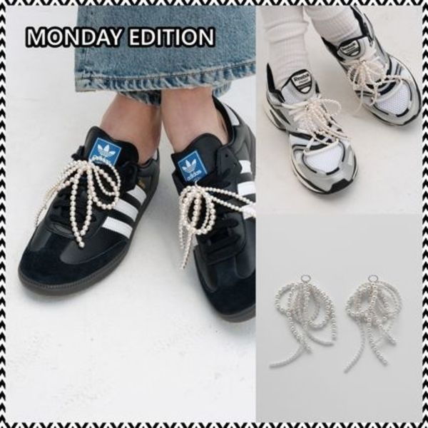 《MONDAY EDITION》 PEARL TASSEL SHOELACE CHARMS(SET)