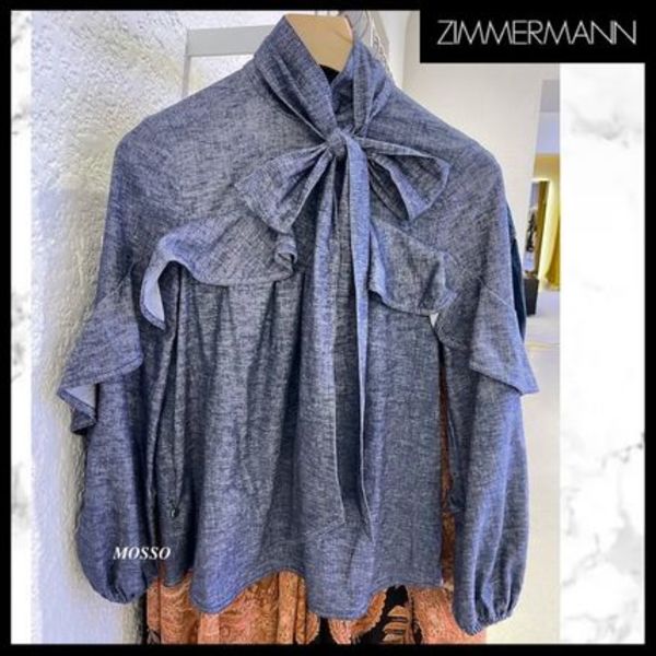 【Zimmermann】HYPNOTIC CHAMBRAY BLOUSE フリル ブラウス