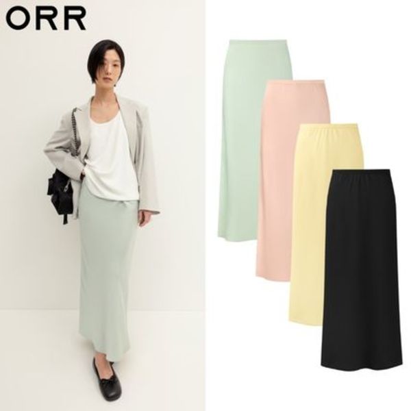 ORR☆Polish satin skirt