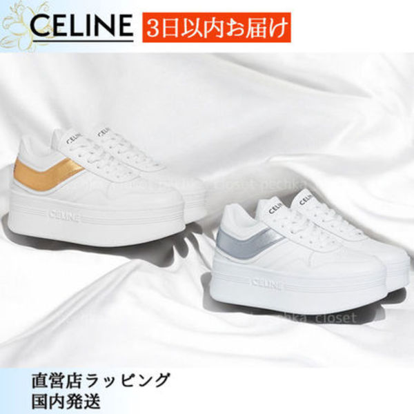 スピード配送◆送込【CELINE】ブロック*ウェッジ*スニーカー