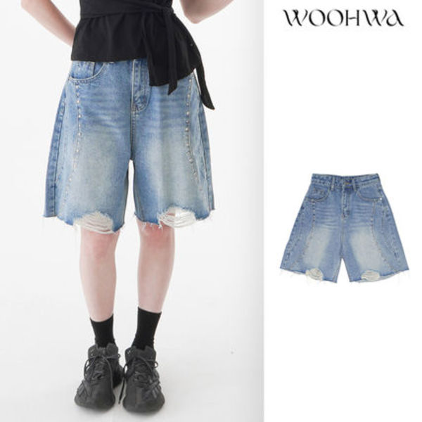 【WOOHWA】SILVER EDGE DENIM PANTS
