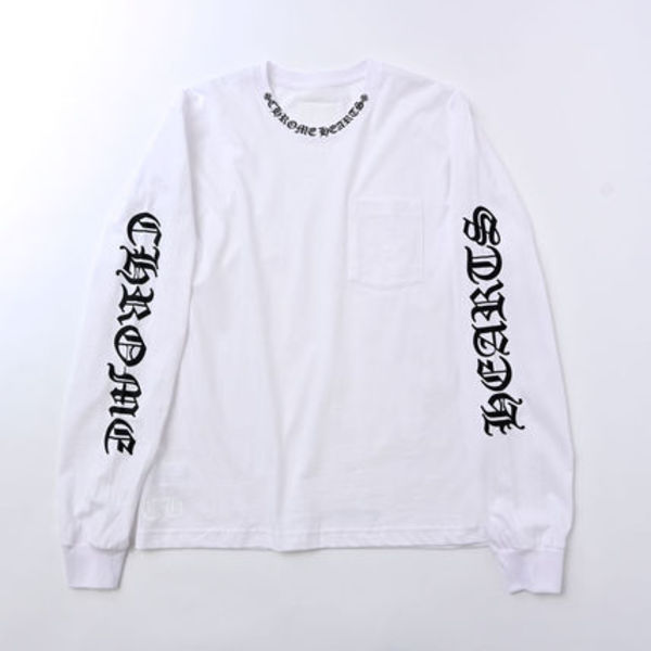 【最短翌日着】 CHROME HEARTS ネックロゴ 長袖 Tシャツ