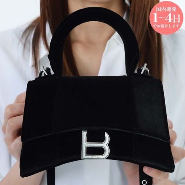 BALENCIAGA 592833 2PPPT 1000 HOURGLASS ハンドバッグ