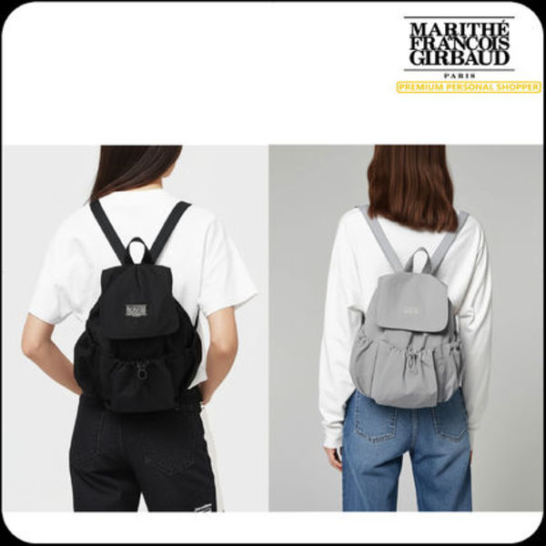 [MARITHE]★ 韓国人気★CLASSIC LOGO STOPPER POCKET BACKPACK