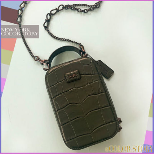 【COACHブティック】●芸術的なチェーン ●アリー カメラ クロコ