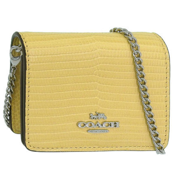 COACH コーチ MINI WALLET 財布 チェーン付【送料0/国内即発】