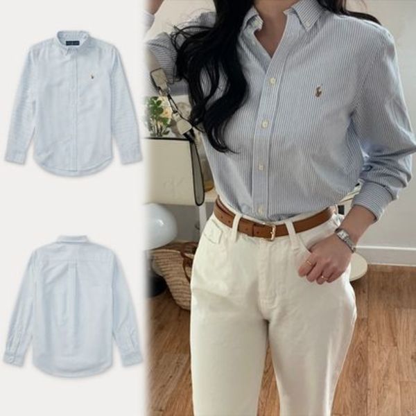 【即発】【Polo】オックスフォードストライプシャツ