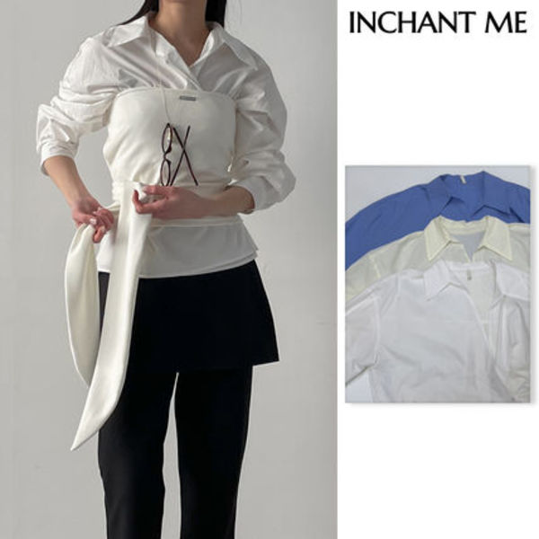 【INCHANT ME】Rio Poplin Wrap Loose Fit Shirt