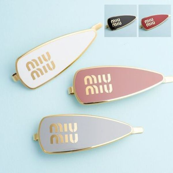 MIUMIU ヘアピン 5IF147 2F6T ロゴ ヘアクリップ
