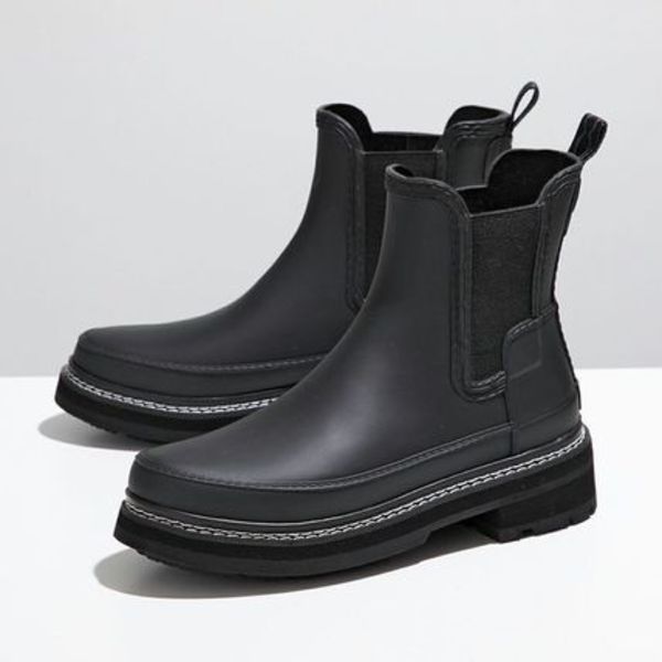 HUNTER レインブーツ W REF STITCH DETAIL CHELSEA WFS2100RMA