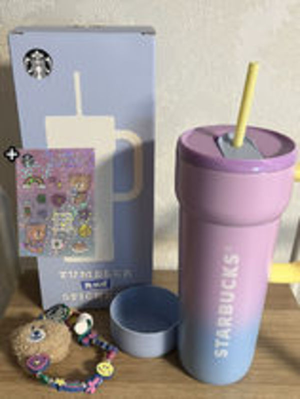 韓国スタバ★[25入学MD] SS Handle Cold Cup + Deco Charm SET