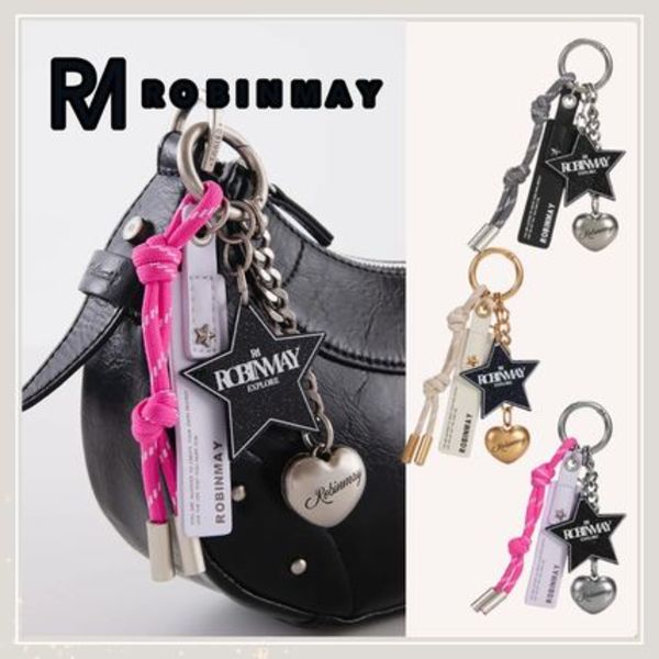 追跡有★Robinmay スター ハート  バッグチャーム キーホルダー