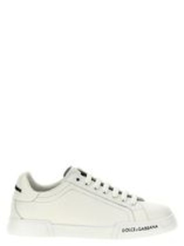 【使える一足】DOLCE&GABBANA レザー スニーカー 白 ホワイト