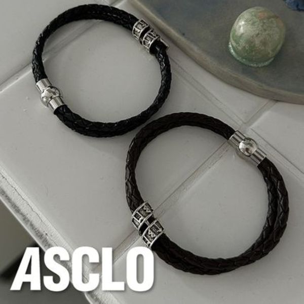ASCLO Magnetic Leather Bracelet (2color)
