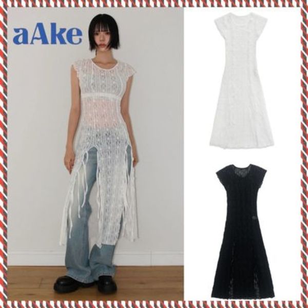 【AAKE】LACE STRAP LAYERED ONE-PIECE