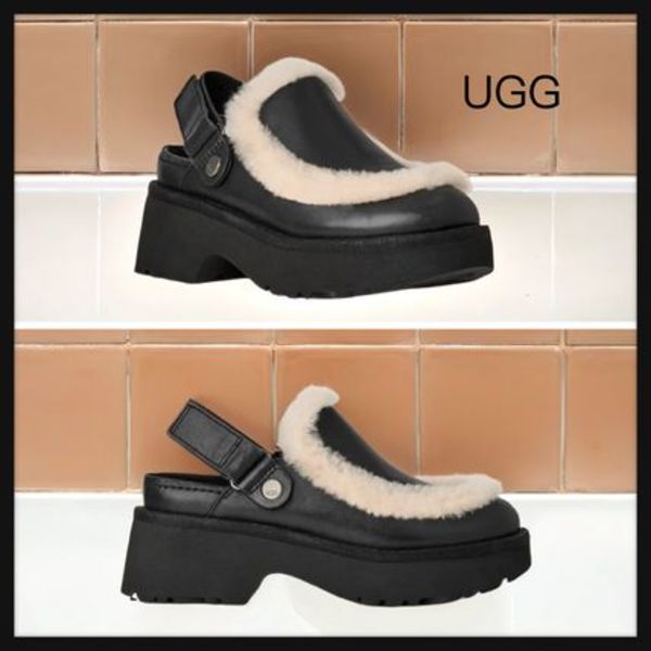 【UGG】Esmee Leather Clog スリッポン レザー シープスキン 黒