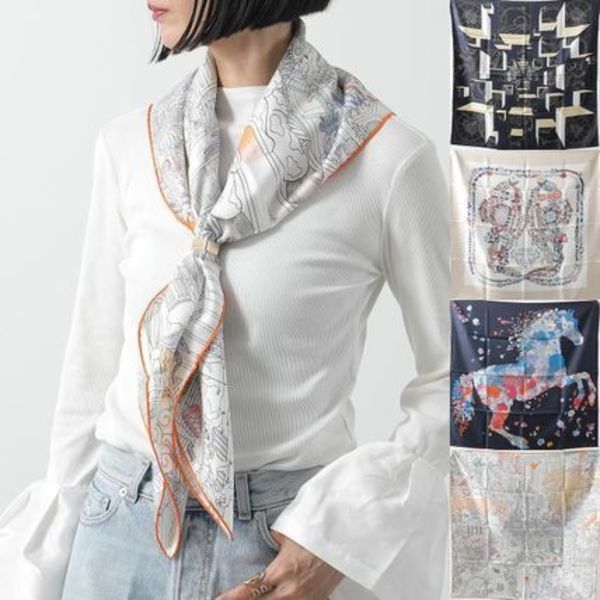 HERMES スカーフ CARRE カレH 90×90 シルク ストール