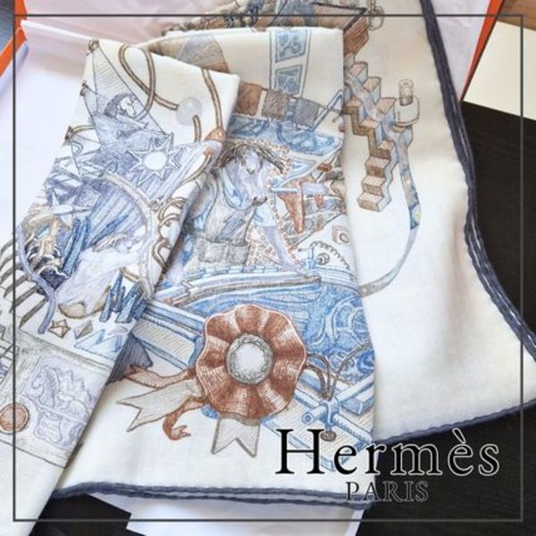【関税込】Scarf 140 Le Monde d'Hermes