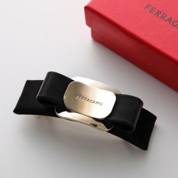 FERRAGAMO バレッタ 34 0453 786465 リボン