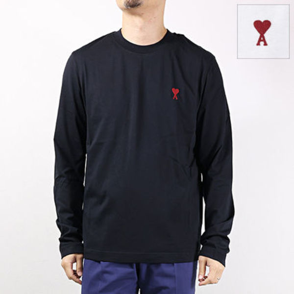 AMI PARIS Tシャツ 長袖 ロンT ロゴT ハート BFUTS235.724