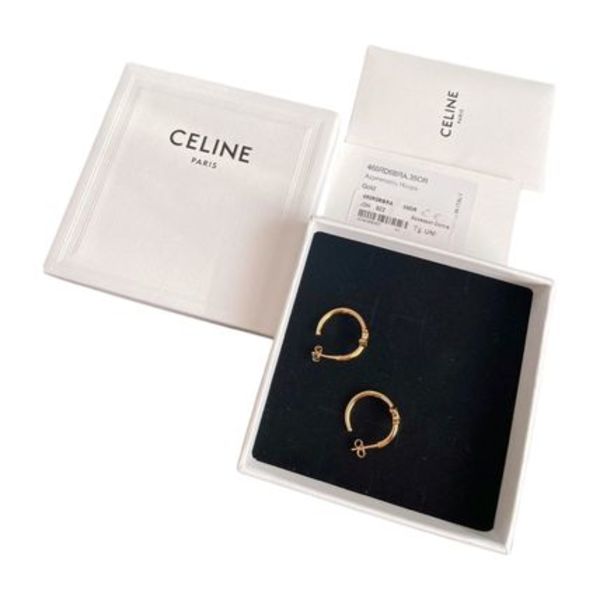 CELINE トリオンフ セリーヌ ピアス アシンメトリックフープ