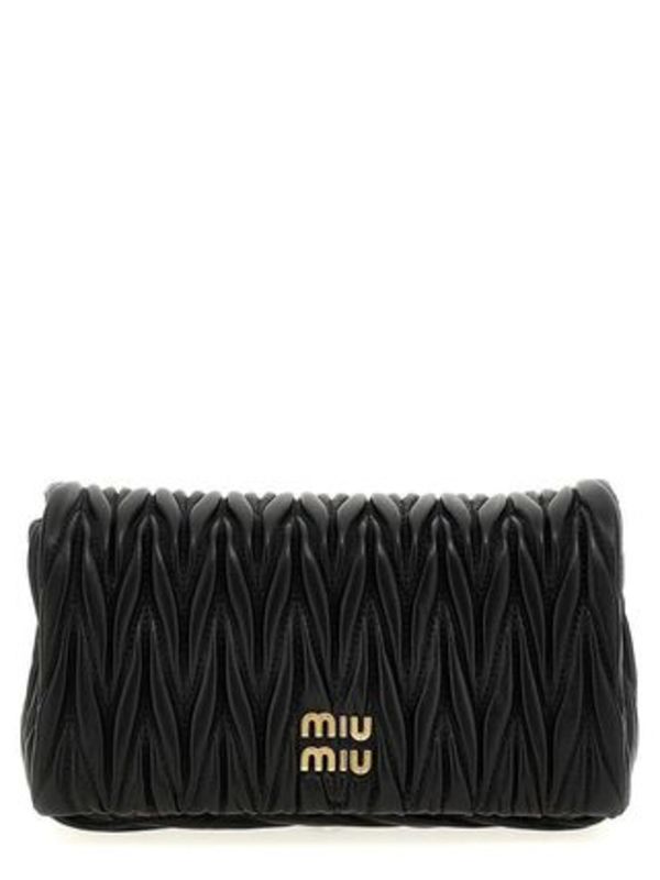 送料関税込★MIU MIU★レザー ミニ ショルダーバッグ★ブラック