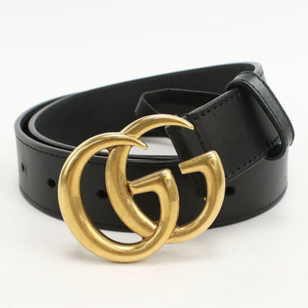 GUCCI ダブルG スリムベルト #75 414516 AP00T 1000【ランク:A】