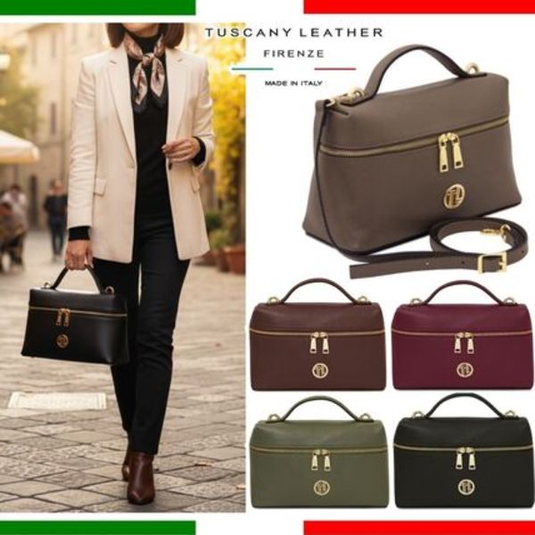 イタリア発★レザーバニティバッグ日本未入荷★TUSCANY LEATHER