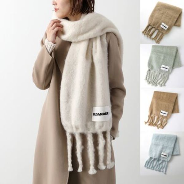 JIL SANDER+ マフラー J40TE0118 J40041 フリンジ