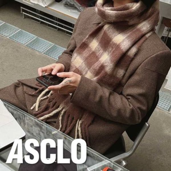 ASCLO Wool Check Reggae Muffler (2color)