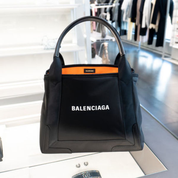 ★BALENCIAGA★ 339933 NAVY CABAS トートバッグ