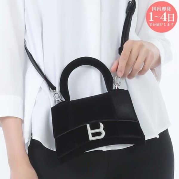 BALENCIAGA 592833 2PPPT 1000 HOURGLASS ハンドバッグ