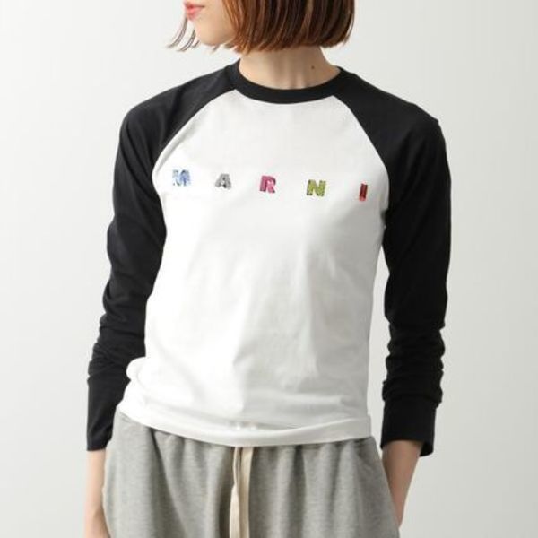 MARNI KIDS 長袖 Tシャツ M01597 M00HZ カットソー ロゴ