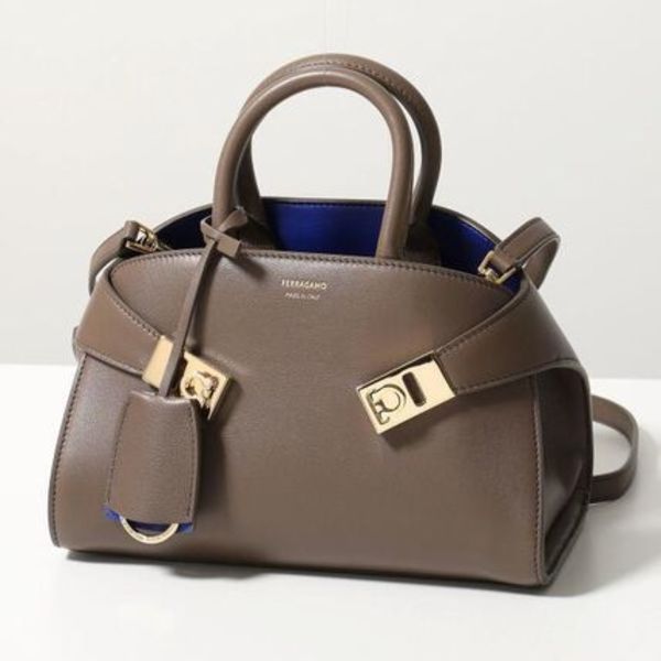 FERRAGAMO ハンドバッグ HUG MINI BICOLOR 21 5975