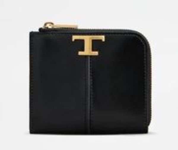 関税込【TOD’S】Tタイムレス レザー クレジット カードホルダー