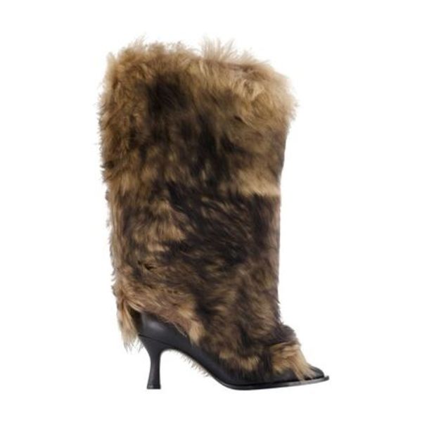 Ambush Fur Heel Boots - UGG - Fur - Brown